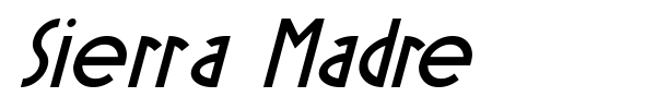 Sierra Madre font preview